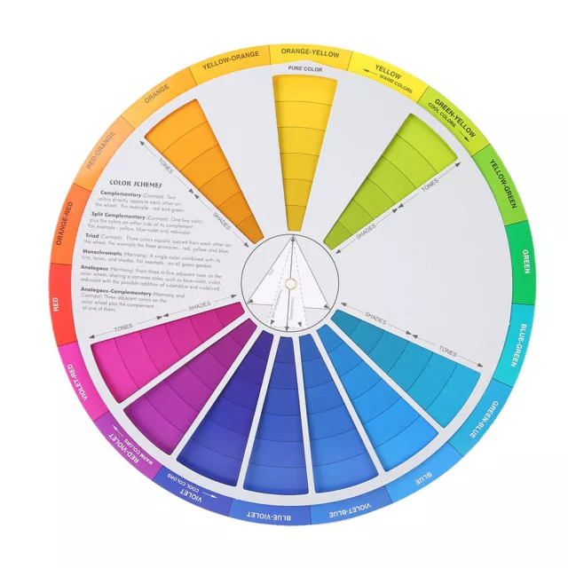 Color Wheel 2PCS Color Wheel Colour Wheel Painters For Mixing Guide BGA