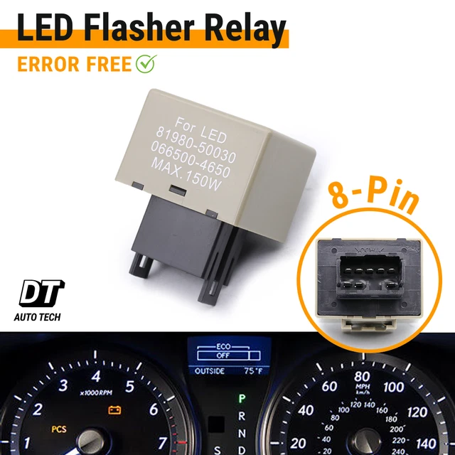 8PIN LED FLASHER Relay Fix Hyper Flash For LEXUS TOYOTA Turn Signal