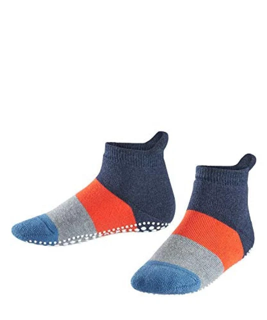 (TG. 27-30) Falke Colour Block Catspads Calze, Blu (Navyblue Meliert 6490), 4-5