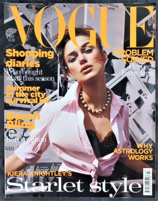 Vogue UK July 2002 Bridget Hall Liberty Ross Carmen Kass British Magazine  7/02