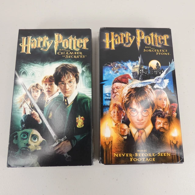 LOT OF 2 Harry Potter VHS Tapes Sorcerers Stone, Chamber of Secrets