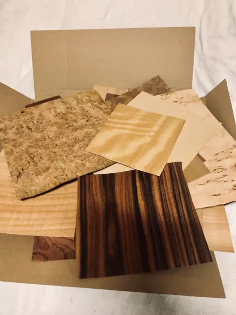 Wood Veneer Marquetry Samples,Exotic Woods Furniture Repair Tea Caddy