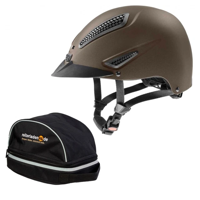 Reithelm Reitkappe PERFEXXION II Uvex brown braun matt inkl. RL24 Helmtasche Box
