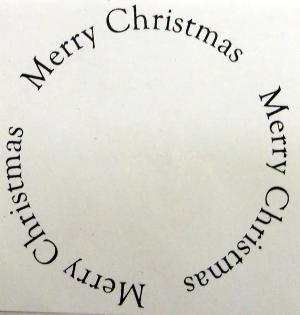 Unmounted rubber Stamp Merry Christmas 45mm Circle Frame