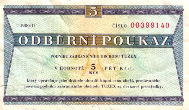 05 Czechoslovakia / Tschechoslowakei PFX57a 5 Kronen 1980