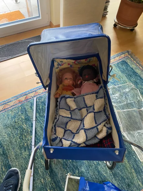 original 60er Jahre alter Kinder, -Puppenwagen