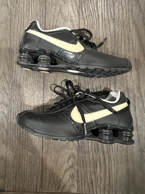 WOMEN S NIKE SHOX Classic II Athletic Shoes Black Leather Sneakers