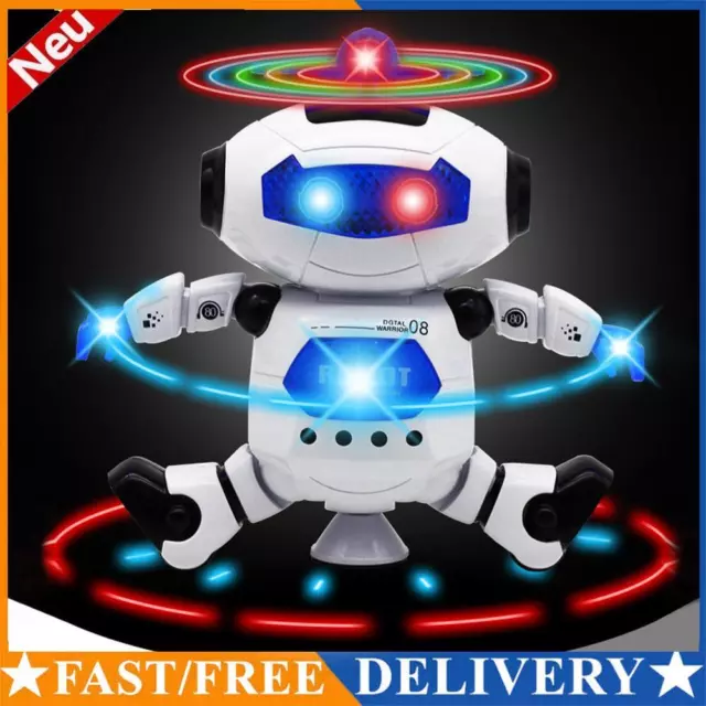 Fun Kawaii Tanzroboter 360 Raum rotierend blinkend klingender Roboter für Weihnachten