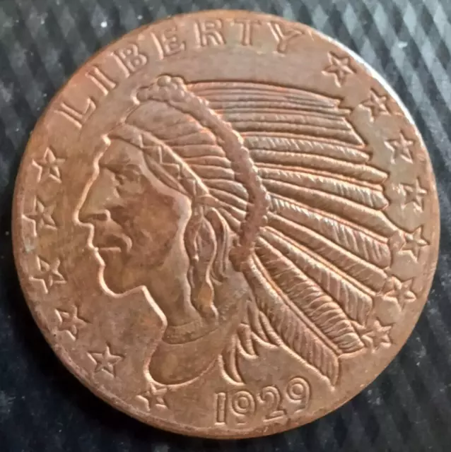 1/2 Oz .999 Fine Golden State Mint Copper Round - Half Eagle Design