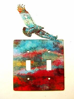 American Eagle Double Light Switch Cover Plate by Steel Images USA 030315NN