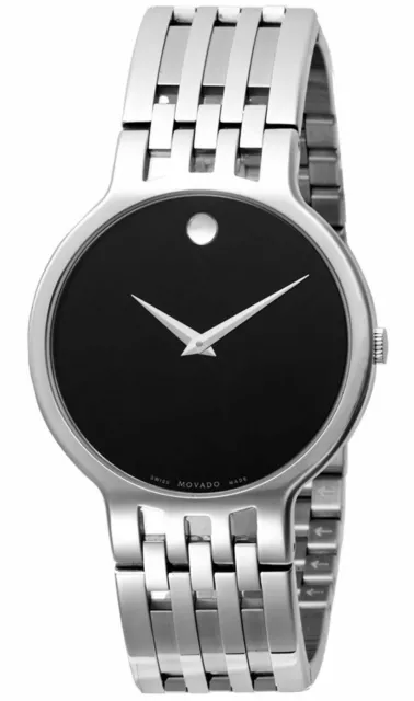 Movado Swiss 40mm Men's Esperanza Stainless Steel Bracelet Slim Watch 0606042
