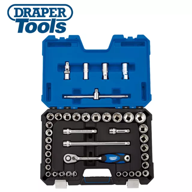 Draper Expert 1/2" Sq Dr. combined MM/AF socket set 41 piece 16453