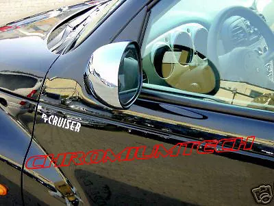 00-05 Chrysler PT Cruiser Copertura Specchio Porta CROMATA per Guida Sinistra Europea