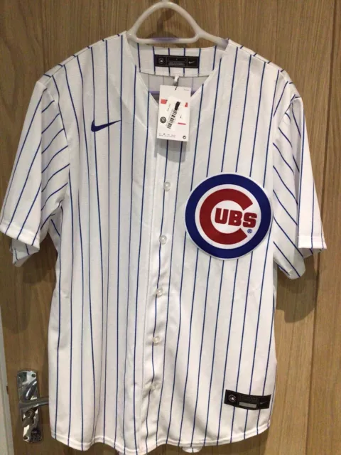 NEW Nike Chicago Cubs Home Replica Team MLB Jersey  Pinstripe Baseball Mens L