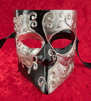 Mask from Venice Bauta Musica Black Silver Decoration Wall 1575