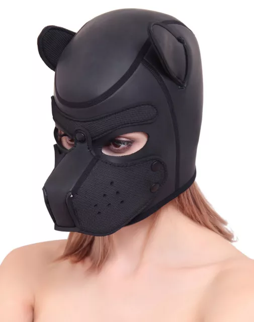 MASCHERA DA CANE Bitch Bdsm Dog Leather Mask Sm Gioco Feticcio IN