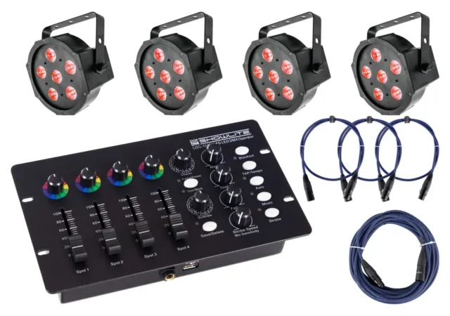 Eurolite LED SLS-6 TCL Spot DMX Controller Set 4x RGB Scheinwerfer DMX Kabel DJ
