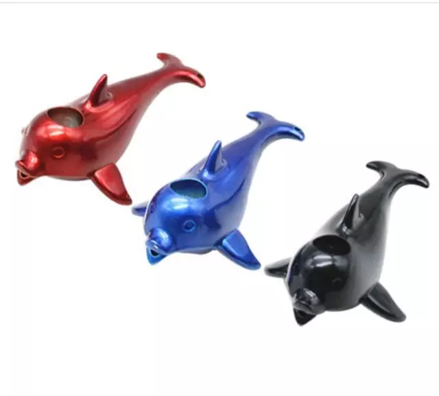 Cute Small Dolphin Tobacco Stems Metal Smoking Pipes Portable Creative Pipe NEW