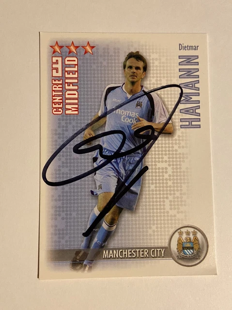 Dietmar Hamann - Manchester City Fc Fussball Signierte Schusskarte