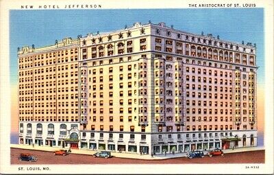 Vintage Postcard New Jefferson Hotel St. Louis Missouri MO c.1930-1945      Y075