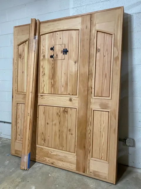 Rustic reclaimed lumber double door w/hardware You choose dimensions solid wood 9