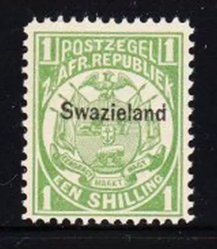 Album Treasures  Swaziland Scott # 5  1sh Swaziland Overprint  Mint NH