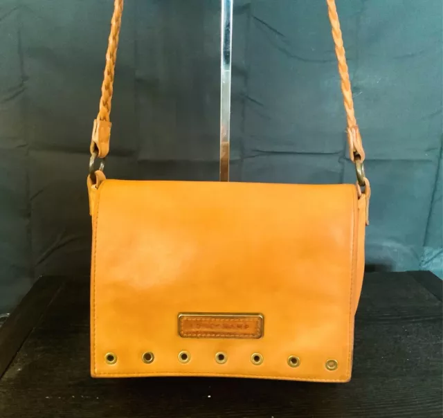 Rare Longchamp Kate Moss Camel Calfskin Leather Crossbody Shoulder Bag