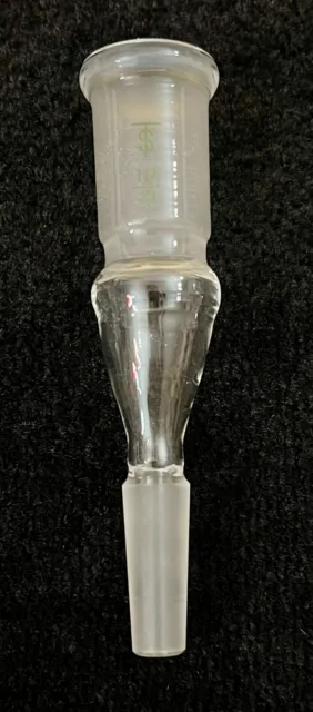Pyrex Glass 19/38 Outer Female to 12/30 Inner Male Joint Reducing Adapter