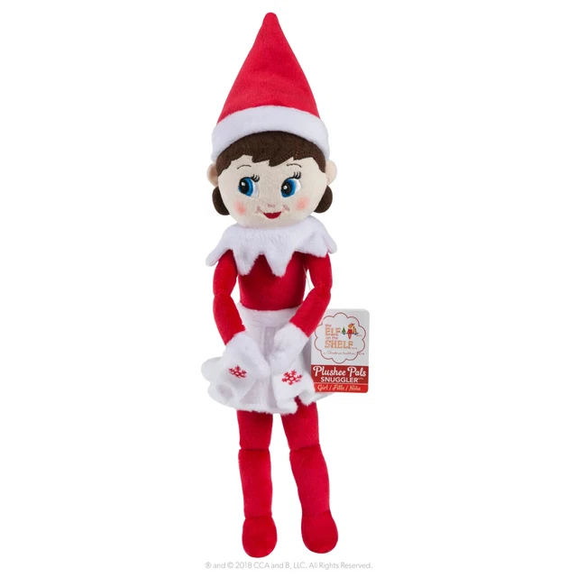 Elf on the Shelf Girl Plushee Soft Doll Toy Light Tone Blue Eye Christmas Decor