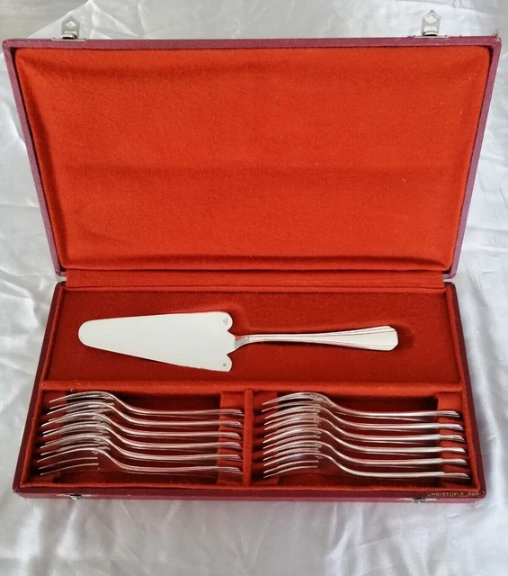 Christofle fourchette a servir neuve en metal argente - Arts de la table