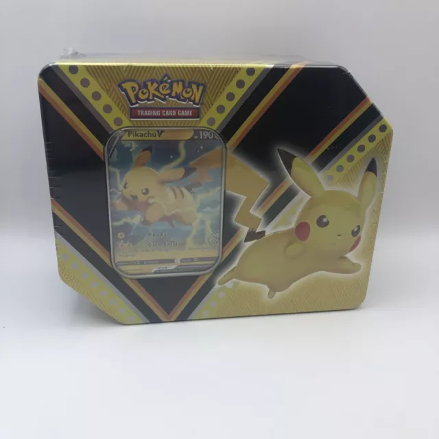 Pokemon TCG V Powers Tin PIKACHU V Booster Packs Box Factory Sealed 2020 NEW!