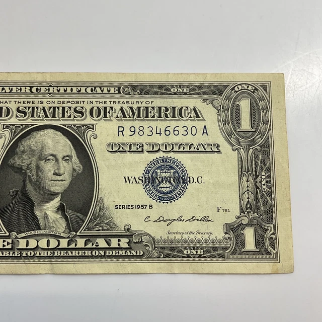 1957 $1 Silver Certificate One Dollar BLUE SEAL Silver Certificate