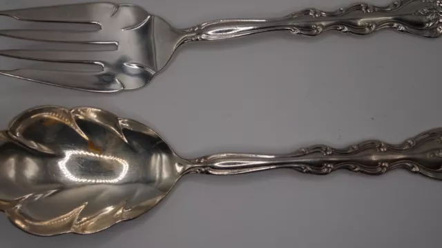 International Silver Co. Silverplate Antique Flatware Dinner Spoons - Set of 2