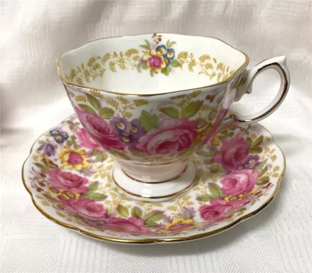 Royal Albert England Serena Tea cup saucer Roses Bone china  #1