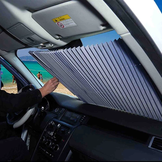 *Retractable Car Windscreen Visor Shutter Type Window Sun Shades UV^