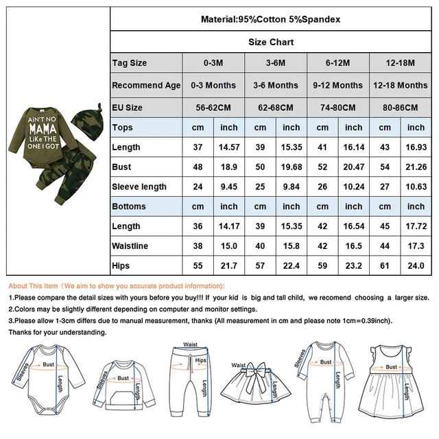 Cappello Pantaloni Romper Stampati Lettera Mimetica Neonato Bambini Set Abbigliamento Abbigliamento 3pz 4