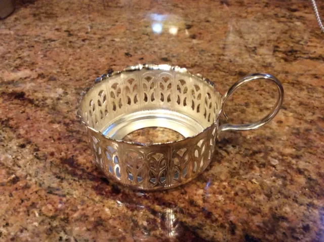 Vintage Quist Silver-Plated Coffee Tea Glass Holder W-Germany ( 1 )