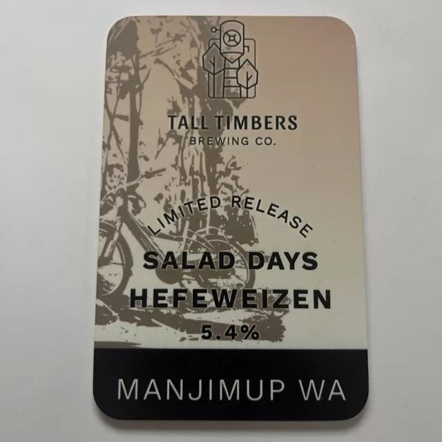 Tall Timbers Brewing Co Hefeweizen Rectangle Beer Badge Tap Top Decal