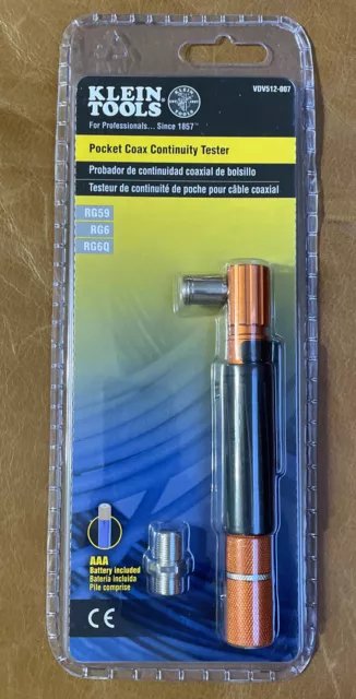 NEW Klein Tools VDV512-007 Coax Cable Pocket Continuity Tester