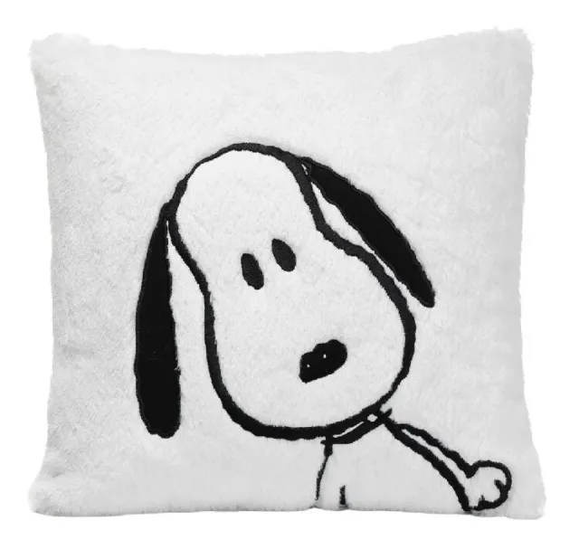 Lambs & Ivy Classic Snoopy White & Black Furry Nursery Throw Pillow Sealed