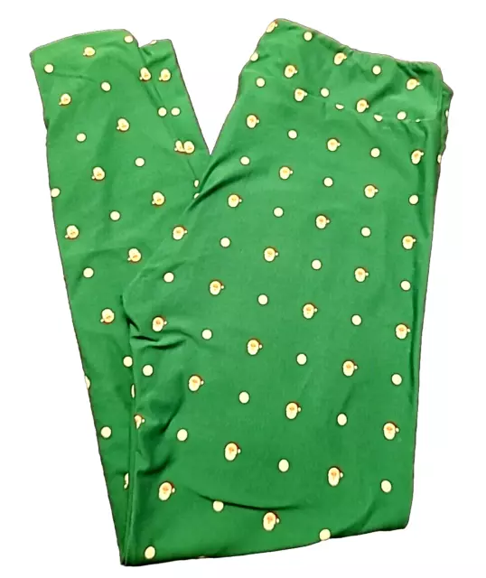 LULAROE GREEN WHITE Christmas Ornament Leggings TC Tall Curvy £28.38 -  PicClick UK