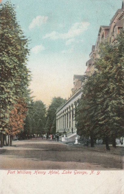 Lake George NY Fort William Henry Hotel Vintage NEW YORK Postcard