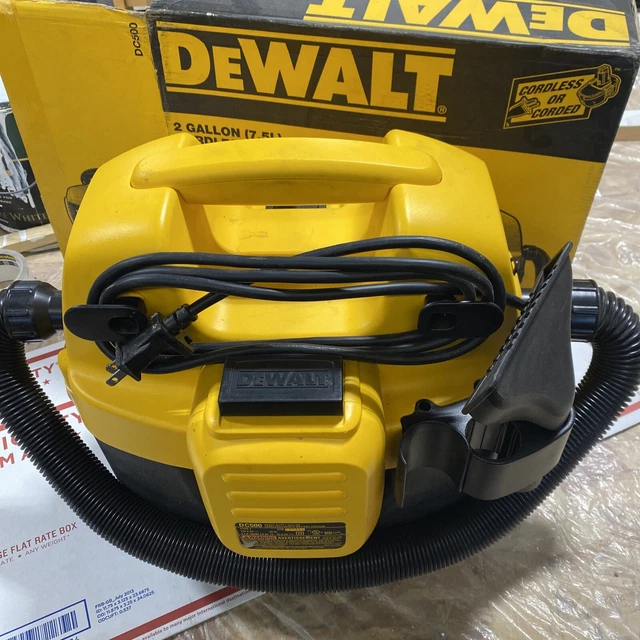 DEWALT DC500 HEAVY Duty 2.6A 2 Gallon Wet/Dry Vacuum 18v Cordless
