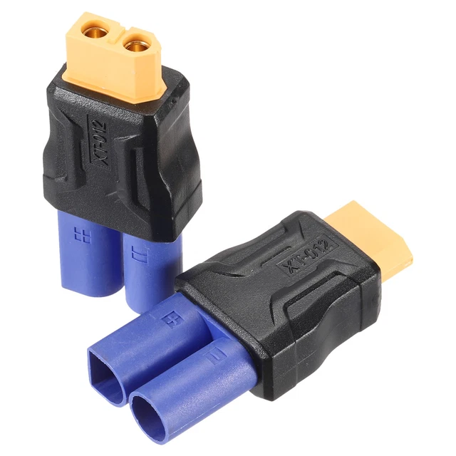 6x Adapter EC3 Auf XT60 – Stecker-Adapter Für RC-Modelle, Drohnen & Akkus, Vergoldete Kontakte