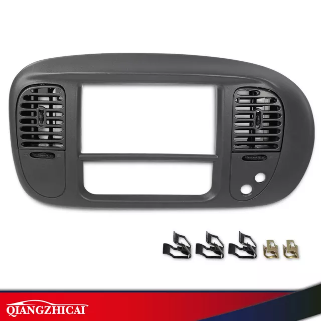 Center Dash Radio Bezel Gray Fit For 97-03 Ford F150 Expedition w/ Air Vent New
