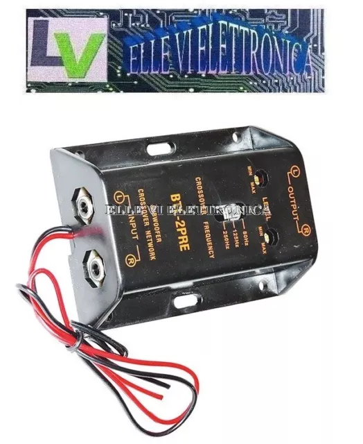 BTL-2PRE Crossover Elettronico SubWoofer 3 Tagli Frequenza Ingresso/Uscita RCA