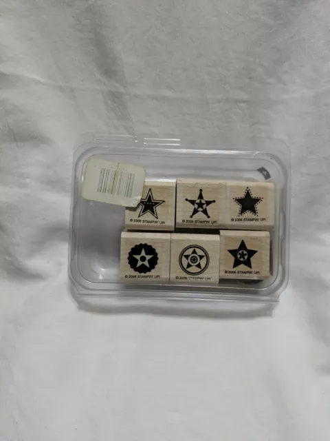 Stampin Up Stamp - Starstruck - Set of 6 Wood Mounted  2006 New