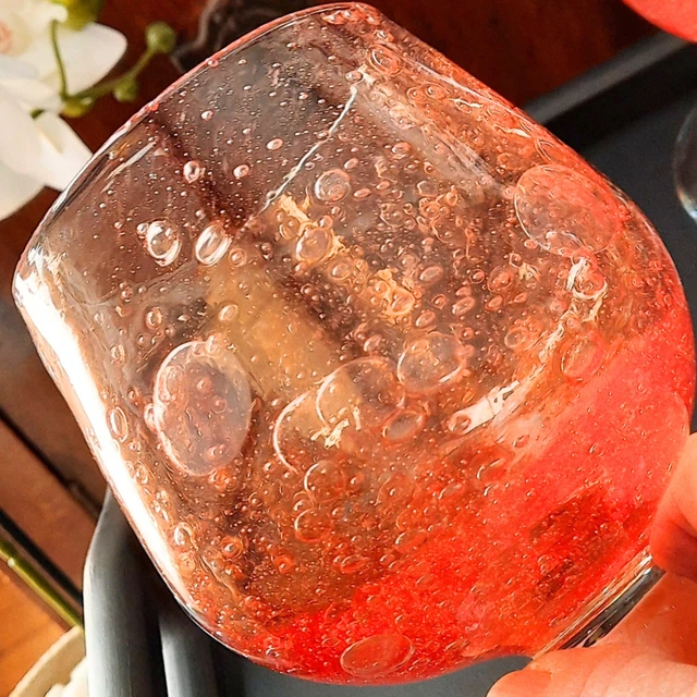 Verrerie Farinelli Biot Goblets Studio Art Glass Bubble Balloons Set of 8