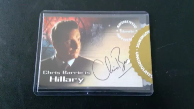 2001 Inkworks Lara Croft Tomb Raider Chris Barrie/Hillary Autograph Uncirulated