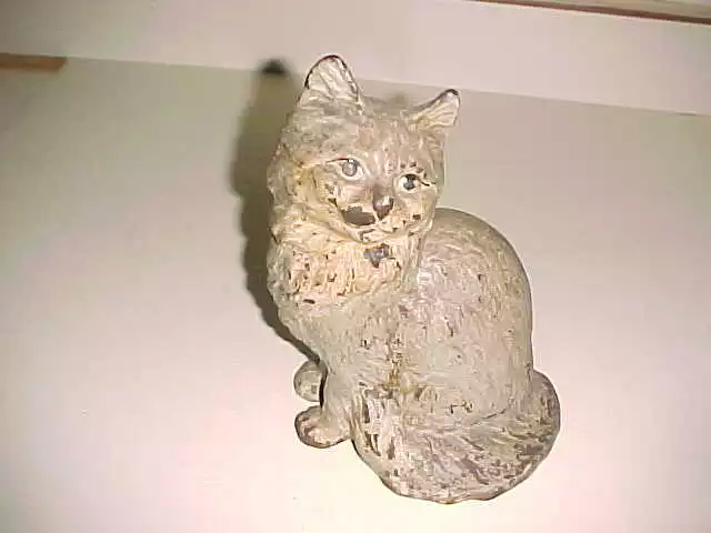 HUBLEY CAT Doorstop - Full Body 2 Piece Cast Iron - Signed 2 Times - Rare  $325.00 - PicClick
